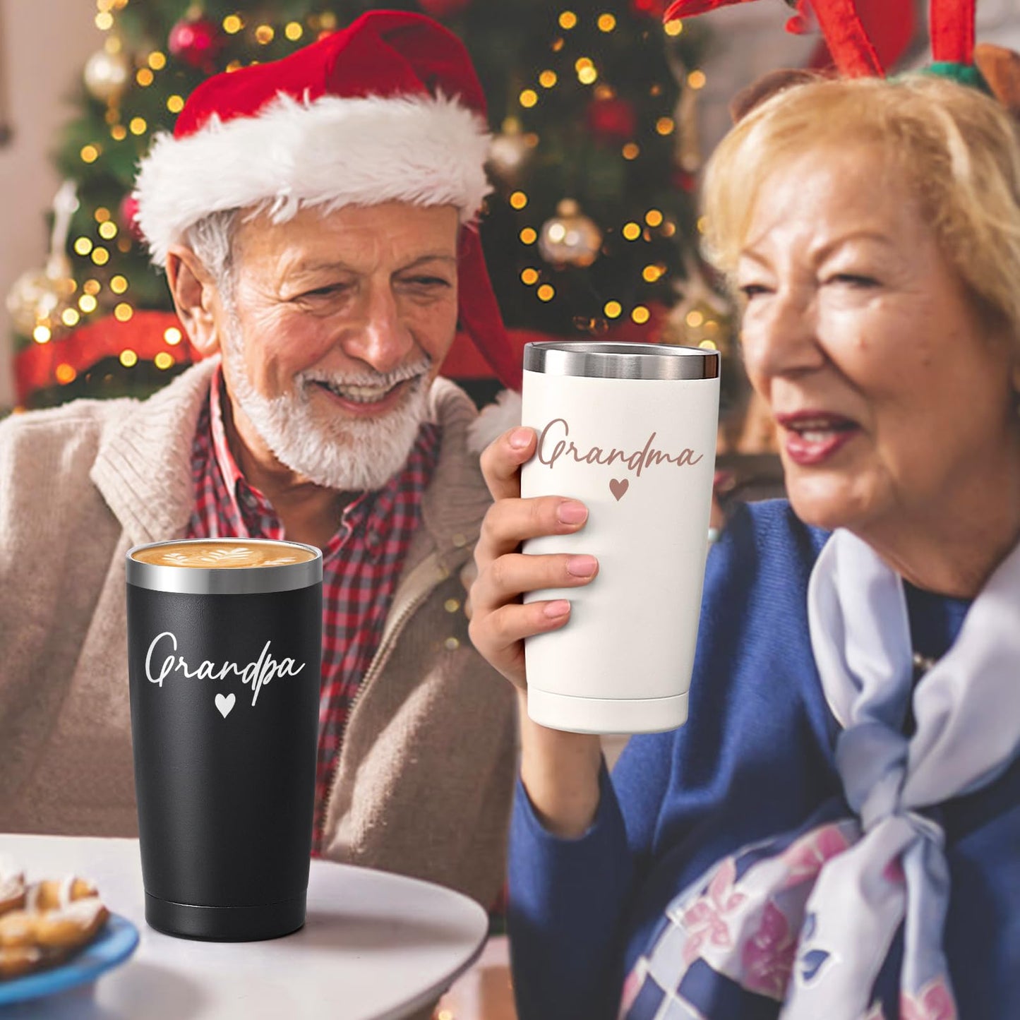 Lifecapido Gifts for Grandparents, Grandparents Gifts, Grandma Grandpa 20oz Tumbler Set, Grandma Grandpa Gift, Grandparent Christmas Birthday Mothers Day Gift for Grandparent