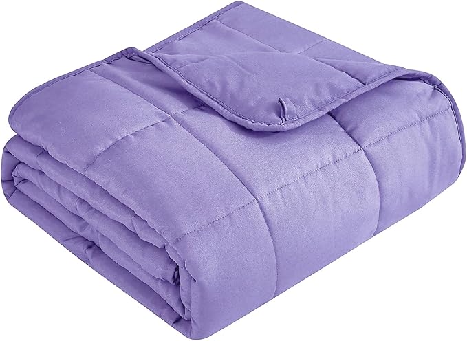 Topcee Weighted Blanket for Adults (15 lbs, 48" x 72") Twin Size Soft Cooling Heavy Blanket Sleeping, Apply to 130-160 lbs Body, Thick Breathable Blanket with Glass Bead, Easy Care