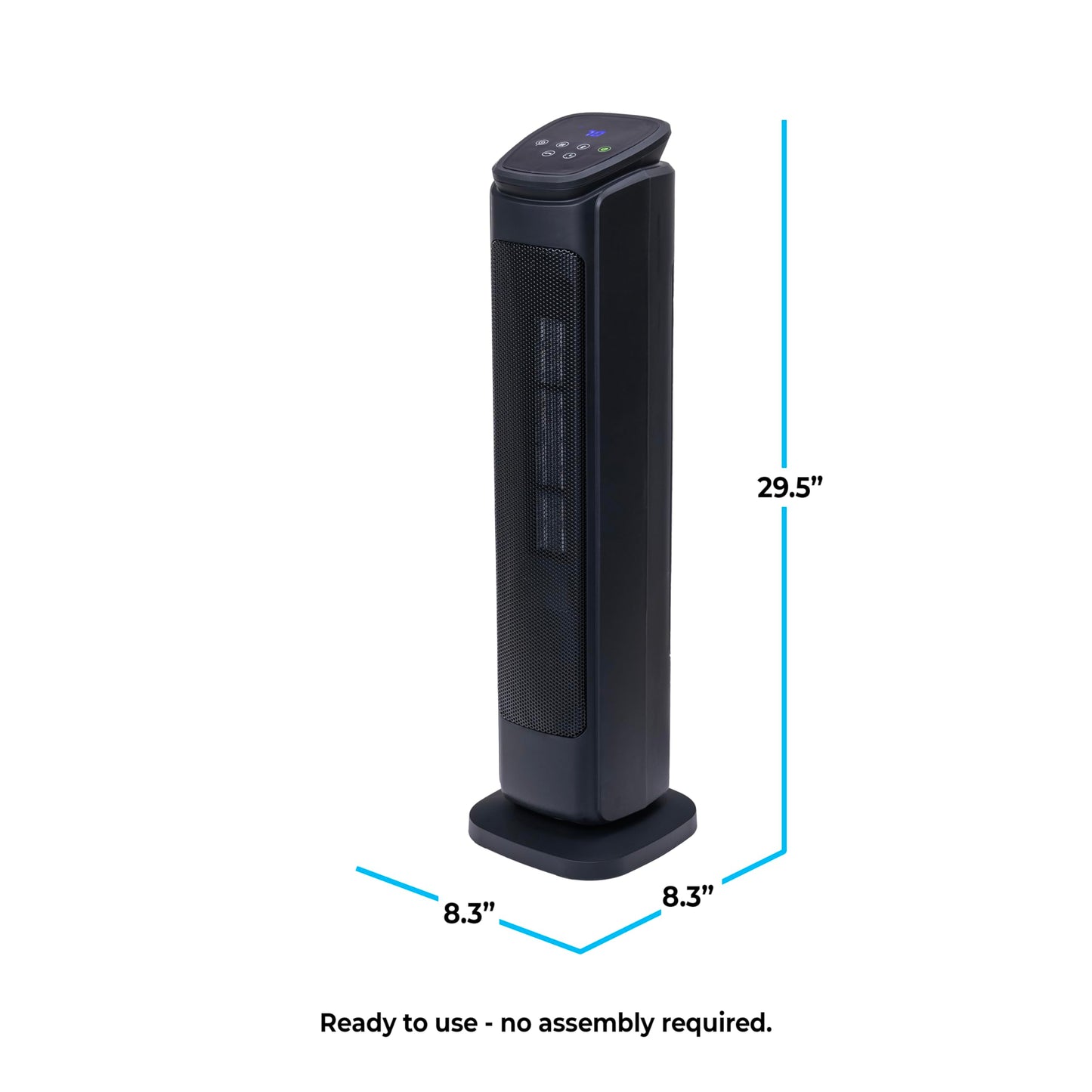 Comfort Zone Space Heaters For Indoor Use, 30 Inch, Remote Control, Thermostat, 12H Timer, 50 Degree Oscillation, 4 Modes, Porta