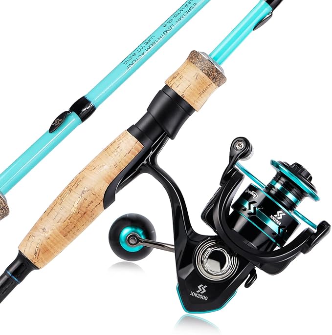 Sougayilang Fishing Rod and Reel Combo, Stainless Steel Guides Fishing Pole with Spinning Reel Combo for Saltwater and Fre...