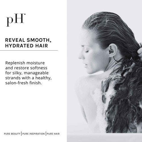 pH PURE HAIR Deep Moisture Shampoo & Conditioner Set - Moisturizing Formula For Dry Damaged Hair - Enriched with Kokum Nut Butter and Rose Extract - 8.45 Oz (Pack of 2)