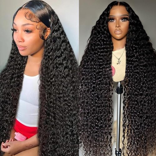 KTOOYKE Deep Wave Lace Front Wigs Human Hair for Women 22 Inch Hd Lace Frontal Wig 13x6 Deep Curly Wig Human Hair Lace Front Wigs Pre Plucked 180 Density Natural Color