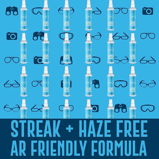 Powered by Nano Magic Eyeglass Lens Cleaning Spray 6 oz (24-Pack) | Professional Grade Formula, Silicone-Free | for Glasses, Phone, Electronic Screens, Optic Surfaces, Coated Surfaces