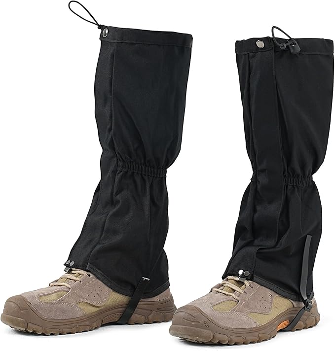likloks Adjustable Leg Gaiters for Men & Women - Lightweight & Waterproof Gaiter for Hiking, Snow, Trail, Trekking, Huntin...