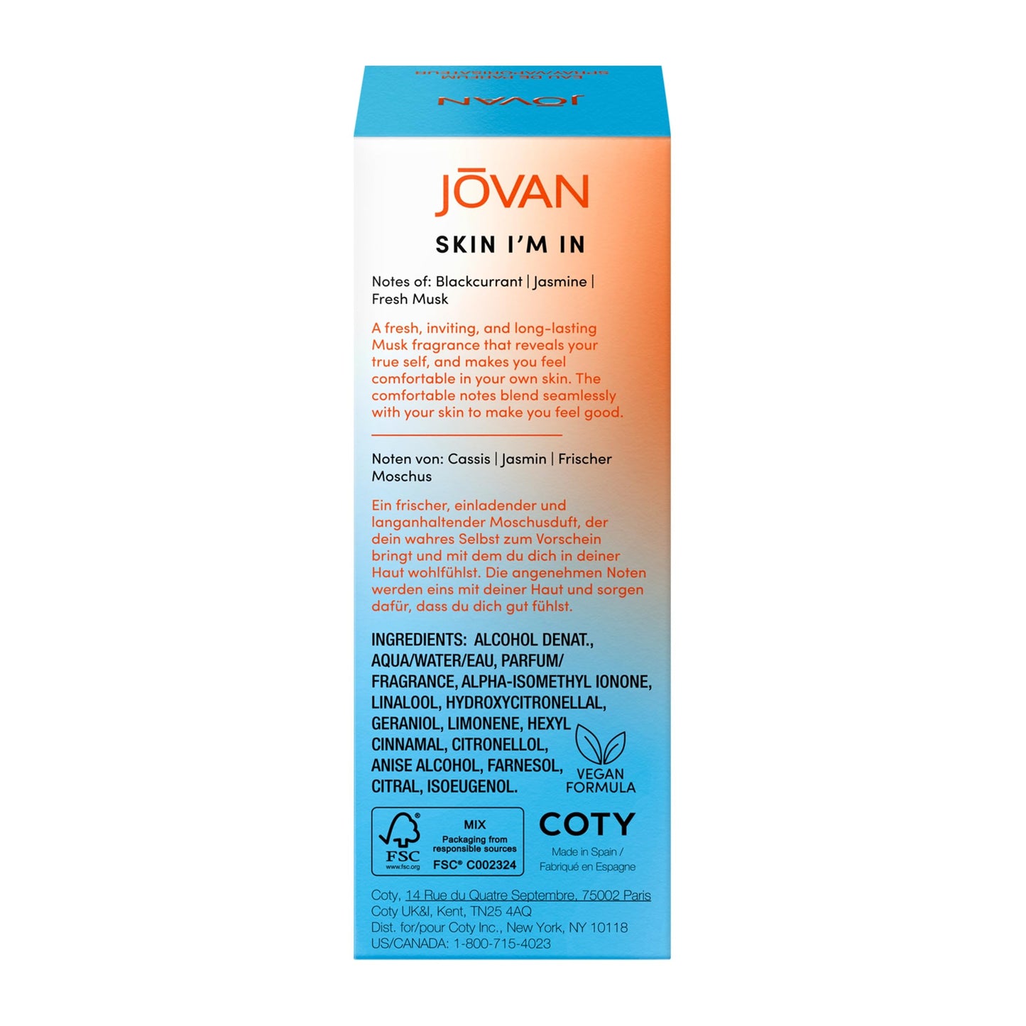 Jovan Skin I'm In Eau de Parfum 1.7 fl oz (Pack of 1), Notes of Black Currant, Jasmine, and Musk, Unisex Fragrance, Long Lasting, Everyday Fragrance, Travel Size