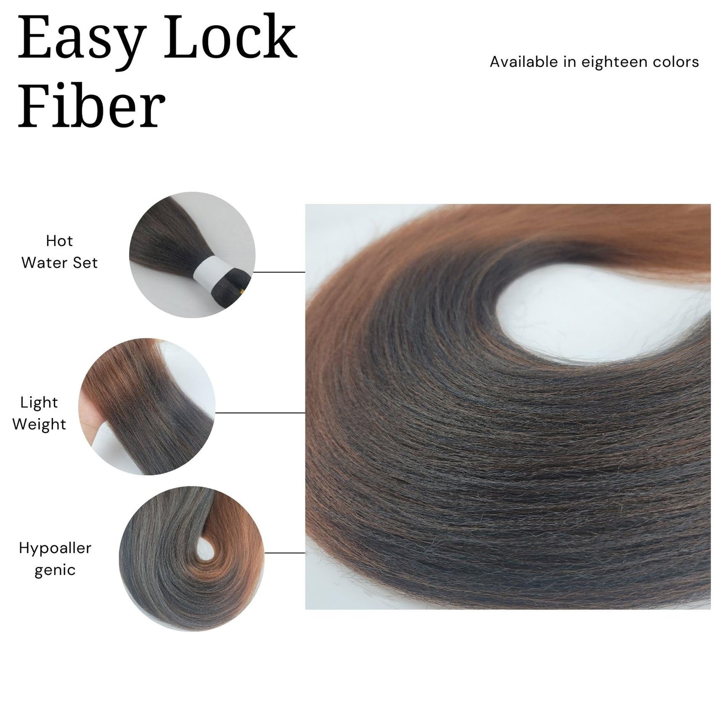Brown Ombre Braiding Hair Pre stretched for Bob Boho Braids Pre stretched Boho Braiding Hair