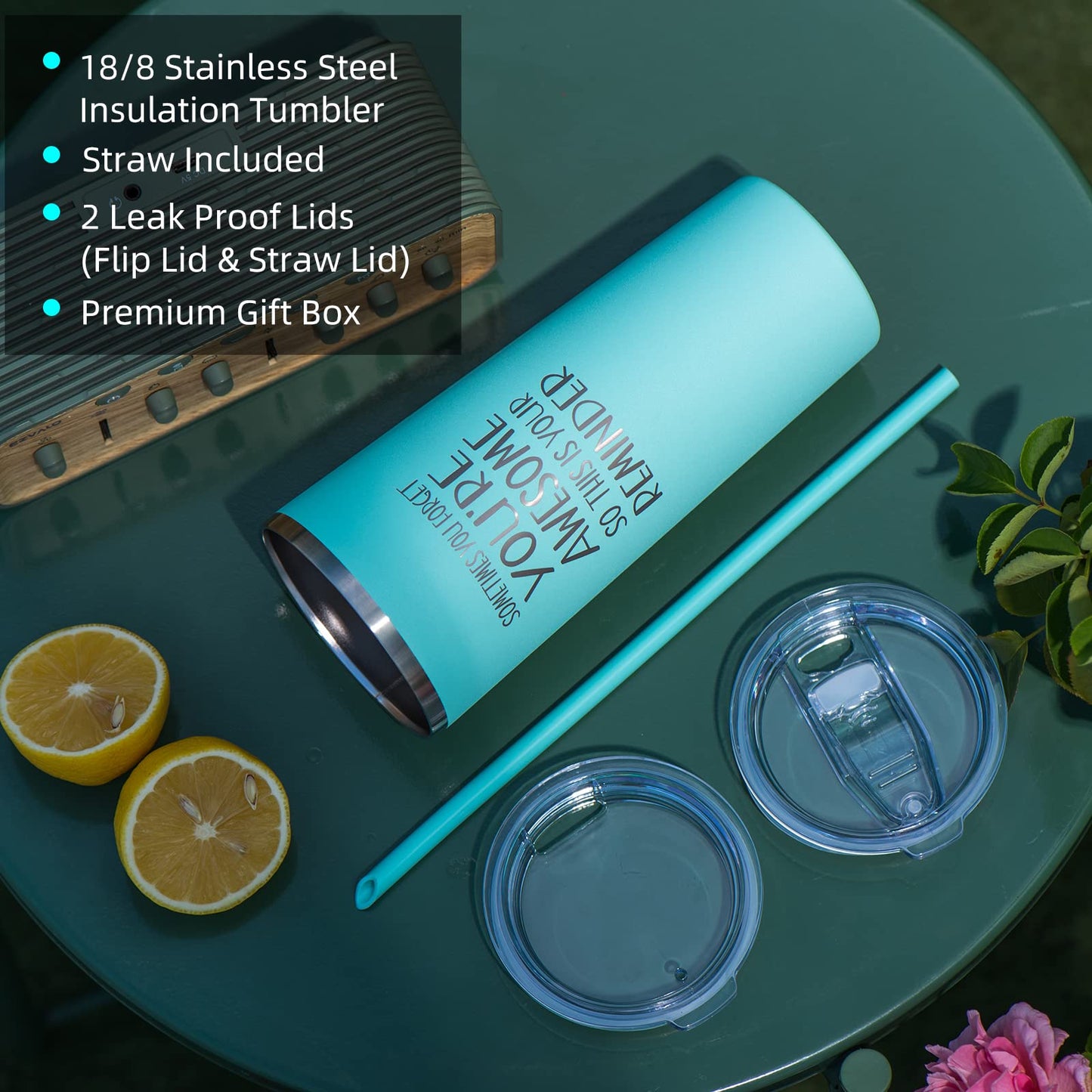 Inncup Birthday Gifts for Women, Appreciation Inspirational Gift for Her, Friendship Thank You Gifts, You Are Awesome Gift for Women, Friends, Sister, Mom - 22oz Tumbler