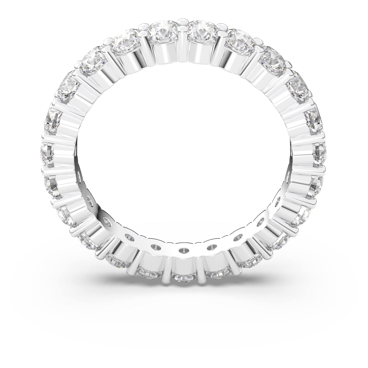 SWAROVSKI Vittore XL White, Rhodium Plated Ring, Size 58
