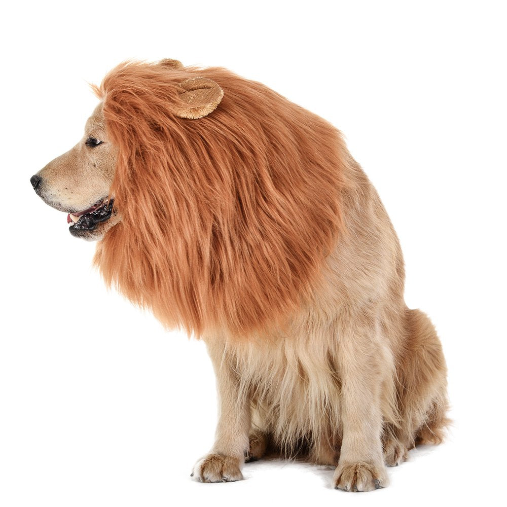 TOMSENN® Realistic & Funny Lion Mane for Dog Complementary Lion Mane for Dog Costumes for Medium to Large Sized Dogs Costumes for Animals