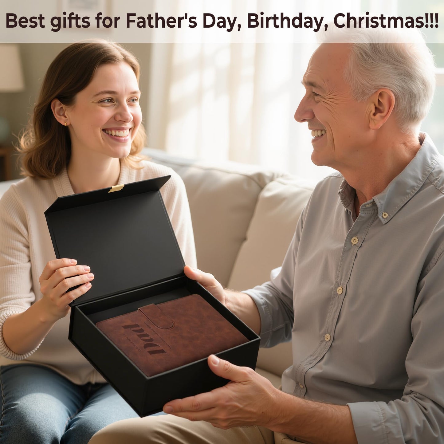 Dad I Want to Know Your Life Story Leather Journal (Hardcover) - Tell Me Your Story Dad Book - A Meaningful Keepsake for Husband to Share His Story - Dads Fathers Day Birthday Gifts from Daughter Son (Brown)