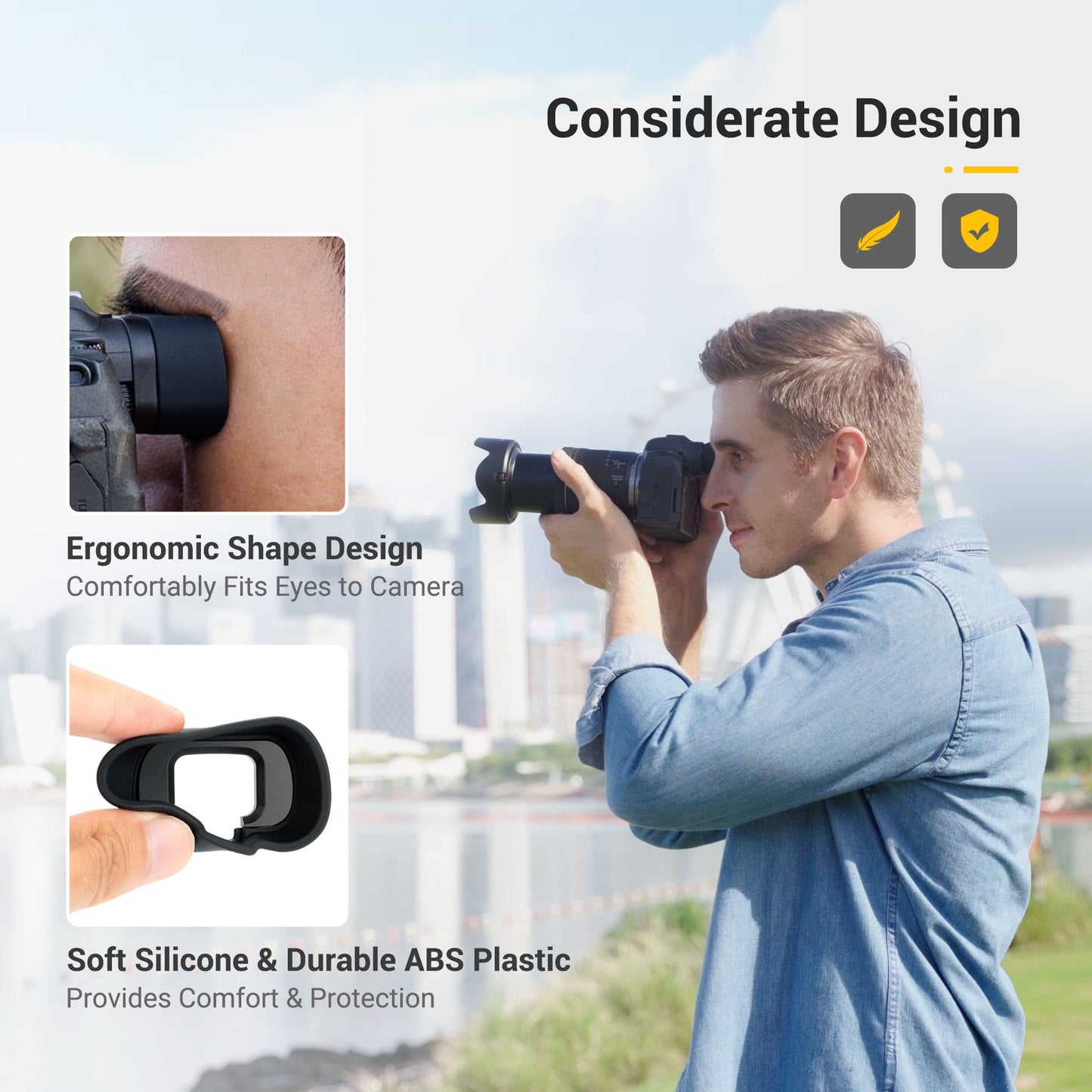 Jjc Camera Eyecup Eyepiece Viewfinder For Canon Eos R5 R6 Mark Ii R6 R5 C R5C Mirrorless Camera With Extended Soft Silicone Desi