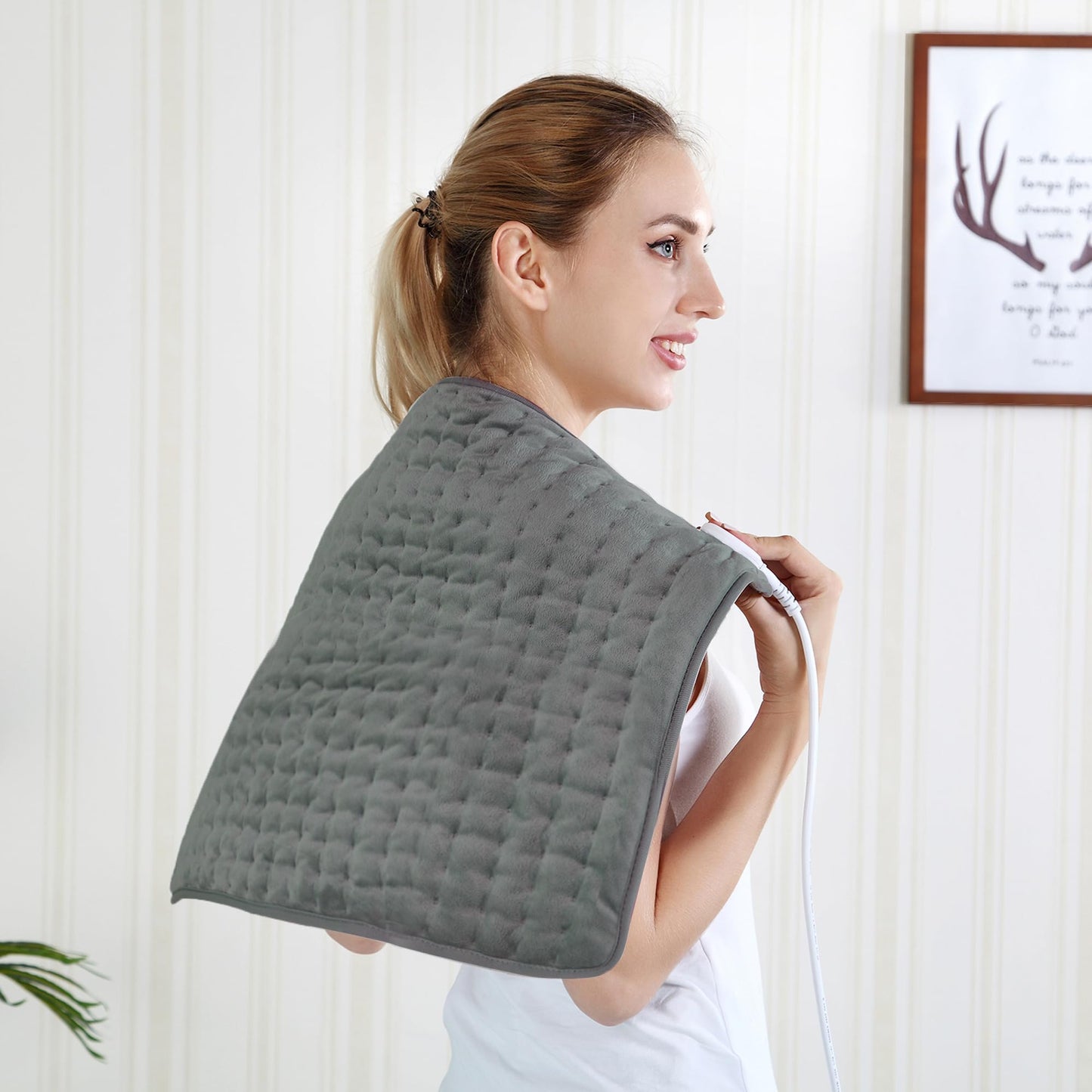 Electric Heating pad for Back Neck Shoulder Knee Arms Legs- Electric Heat Pads with 6 Heat Settings & Auto Shut Off &Dry/Moist Heat Heating Pad for Birthday Mother Father Girl Men Women