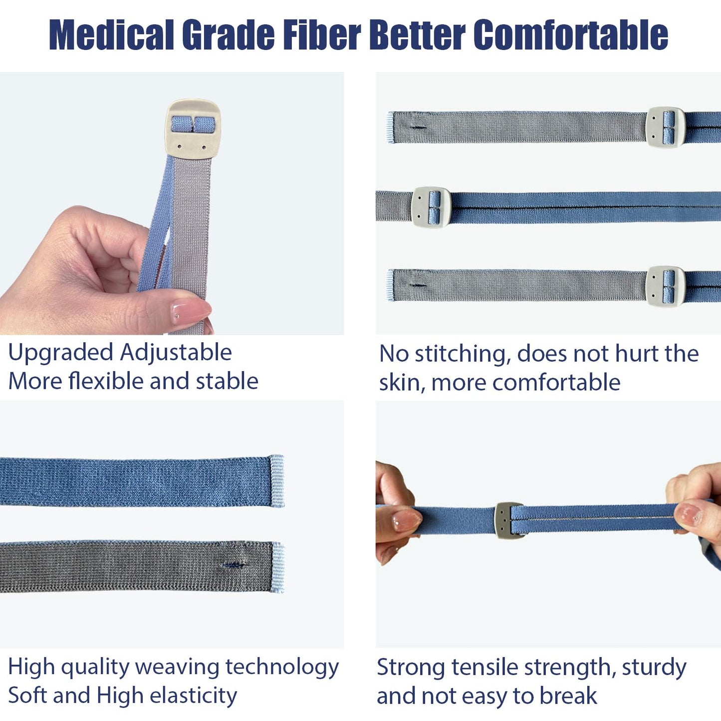 GJX 3 Packs Headgear Compatibility with Airfit P10 and N30 Latest Version Adjustable Replacement CPAP Headgear Strap for P10/N30 CPAP Nasal Pillow Mask Replace Part(Without Nasal Pillow Frame)