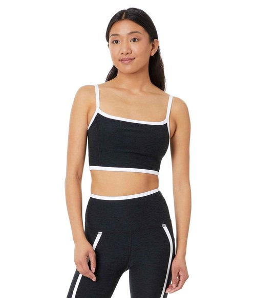 Beyond Yoga Women's Spacedye New Moves High Cropped Tank, Darkest Night, XS