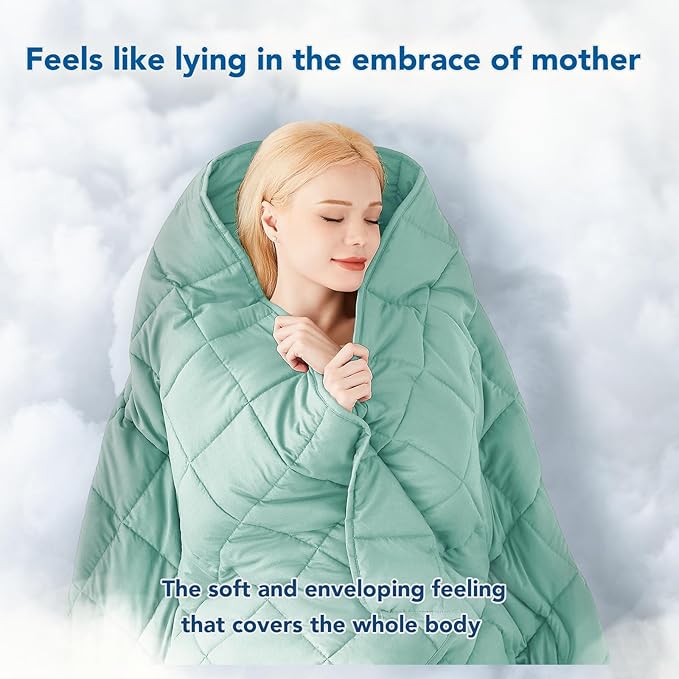 Topcee Weighted Blanket (5 lbs, 36" x 48") Cooling Throw Heavy Blanket for Sleeping Apply to 40-60 lbs, Soft Thick Breathable Blanket with Glass Bead, Easy Care
