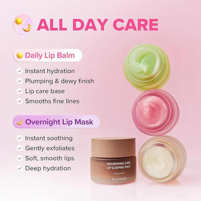 Klavuu Lip Mask Sleeping Pack (0.7oz) – Overnight Deep Hydrating Korean Lip Balm Treatment for Very Dry, Chapped Lips | Lip Lightening & Plumping with Instant Hydration | Gentle Exfoliating (Berry)