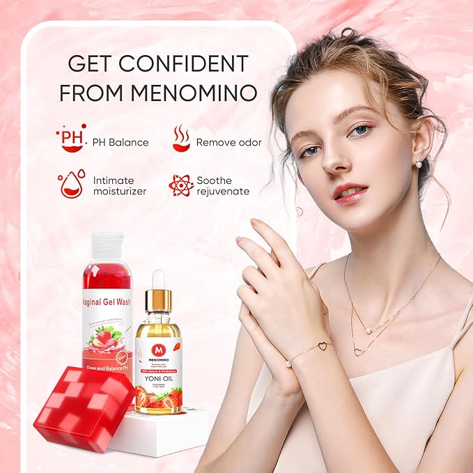 Feminine Wash & Yoni Soap Bar & Yoni Oil for Women pH Balance, Yoni Wash for Vaginal Moisturizing Remove Odor, 5.07 Fl.Oz Intimate Wash 1 Fl.Oz Organic Feminine Oil & 3.53oz Yoni Bar