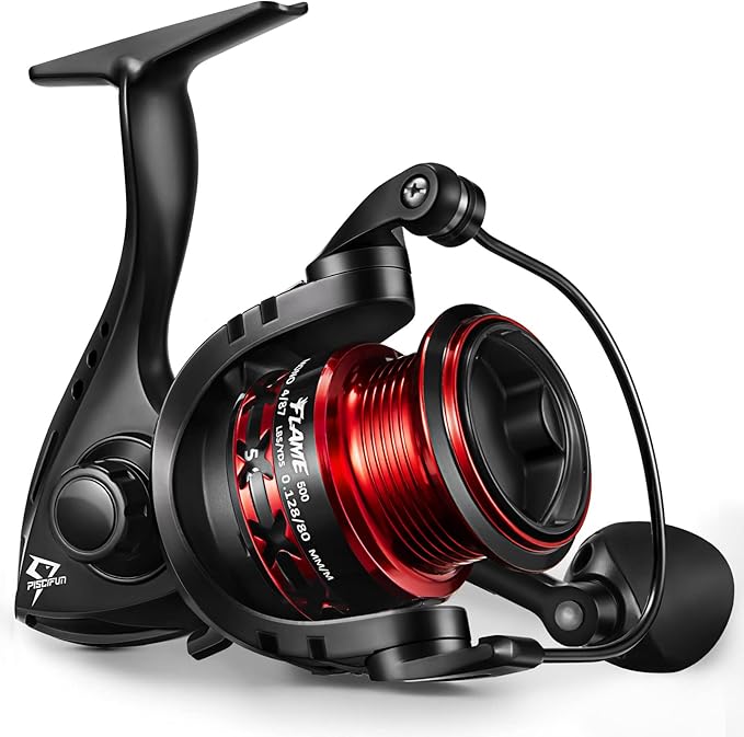 Piscifun Flame Spinning Reels, Lightweight 9+1BB Ultra Smooth Spinning Fishing Reels, 19.8LBs Max Drag, 2000, 3000, 4000, ...