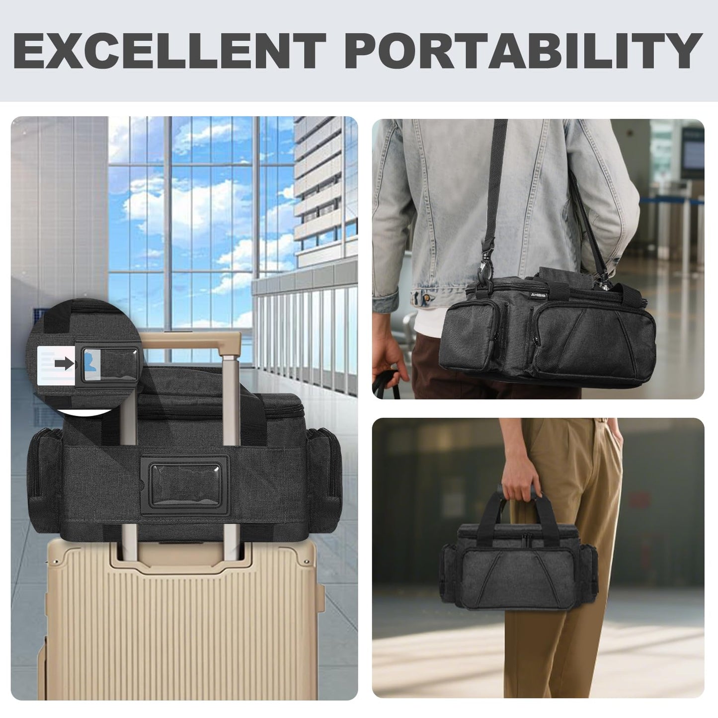 Lightweight CPAP Travel Bag for ResMed AirSense 10/11, Philips DreamStation, 3B Medical Luna G3, Compact & Portable Carry Case for CPAP Machine Supplies and Accessories, TSA-Friendly (Bag Only)