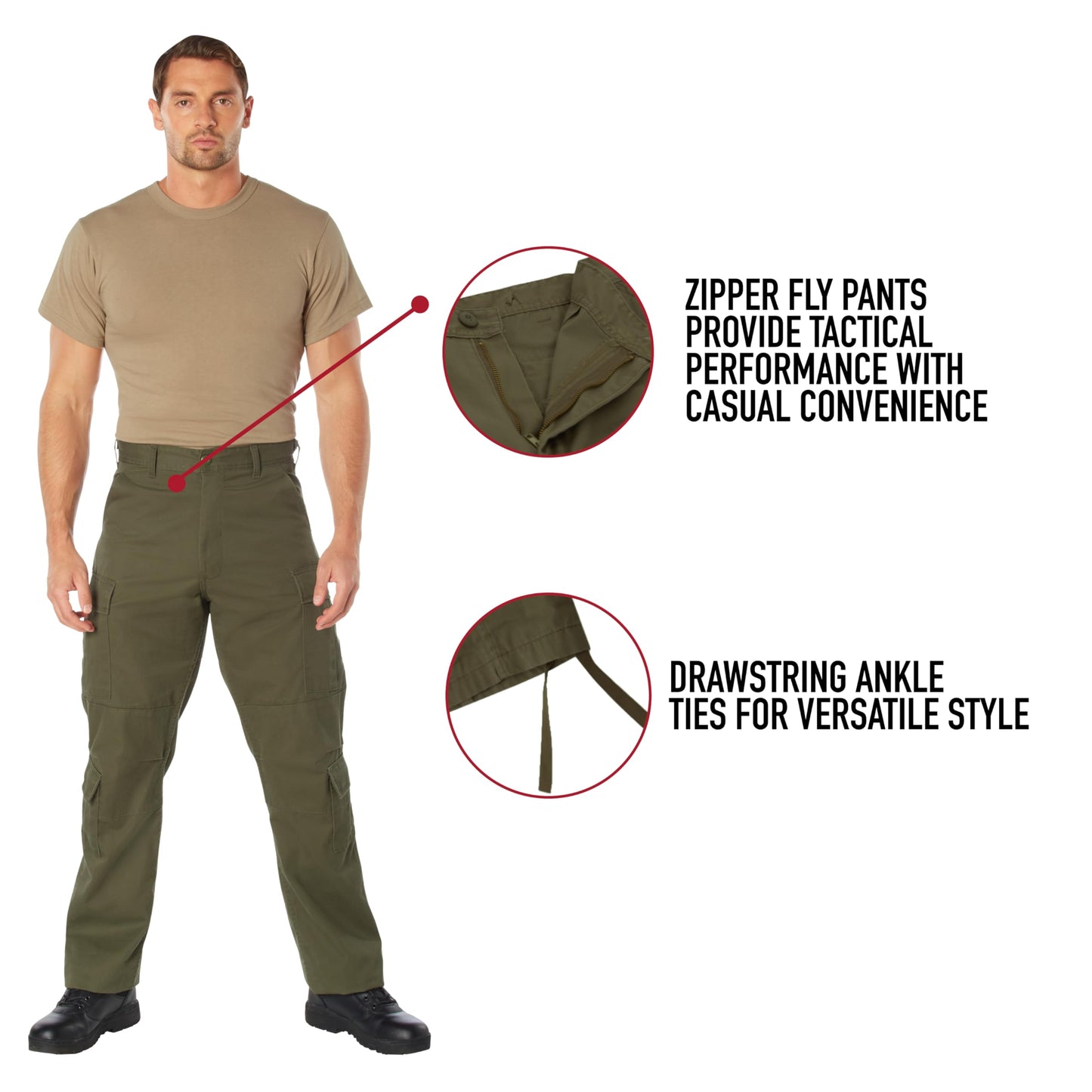 Rothco Vintage Paratrooper Cargo Fatigue Pants – Tactical Outdoor Comfortable Casual, ACU Digital Camo, XL