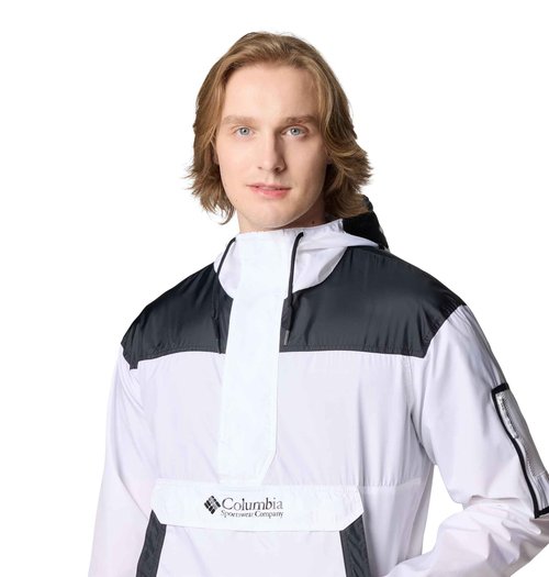 Columbia Men's Challenger II Windbreaker, White/Black, X-Small
