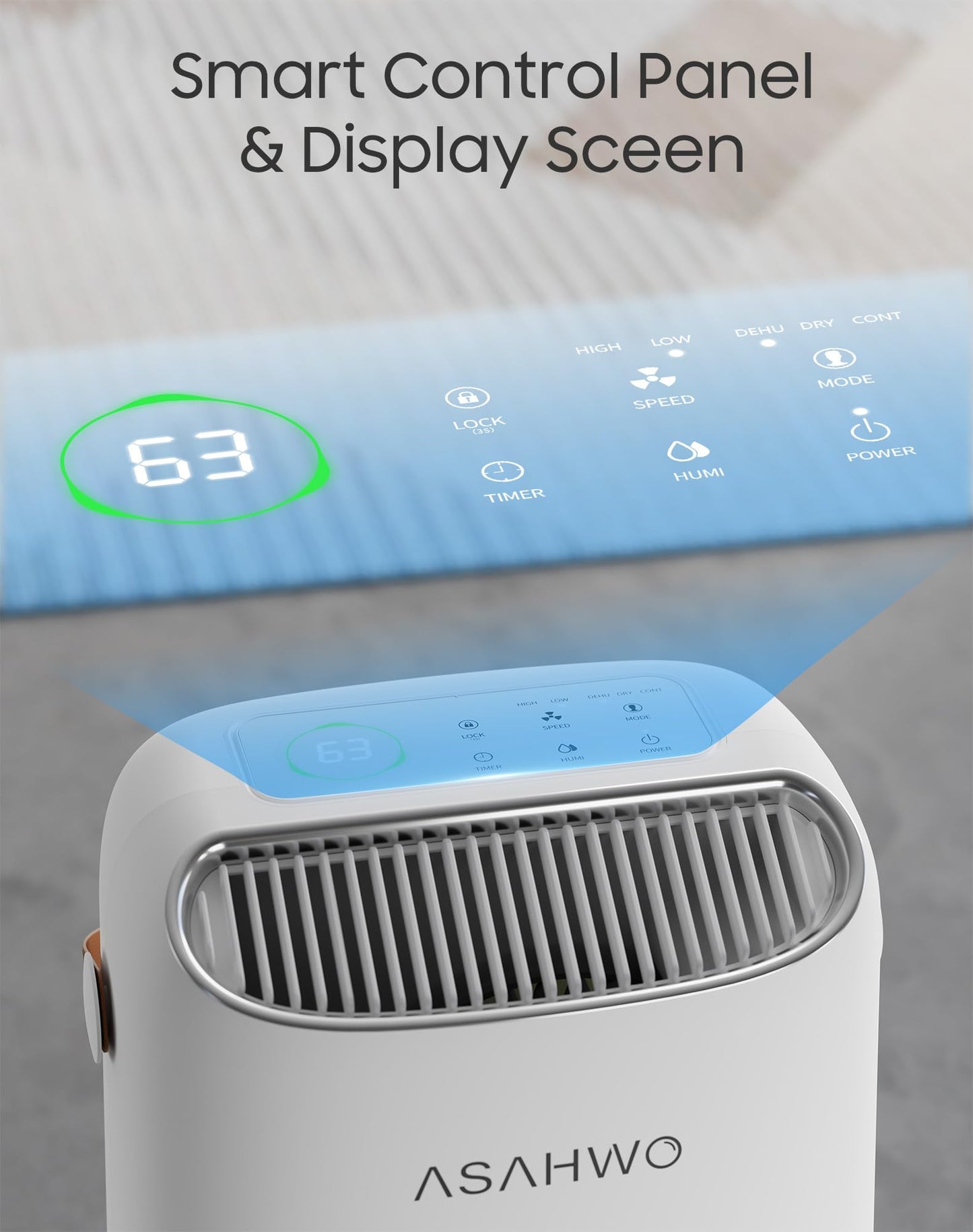 Dehumidifier for Basement,Home,Bathroom,Bedroom 45 pint/Day 4500 Sq ft Dehumidifiers with Drain Hose,Most Efficient Energy Star 2025,Intelligent Humidity Control,3 Modes,24H Timer (45 Pint)