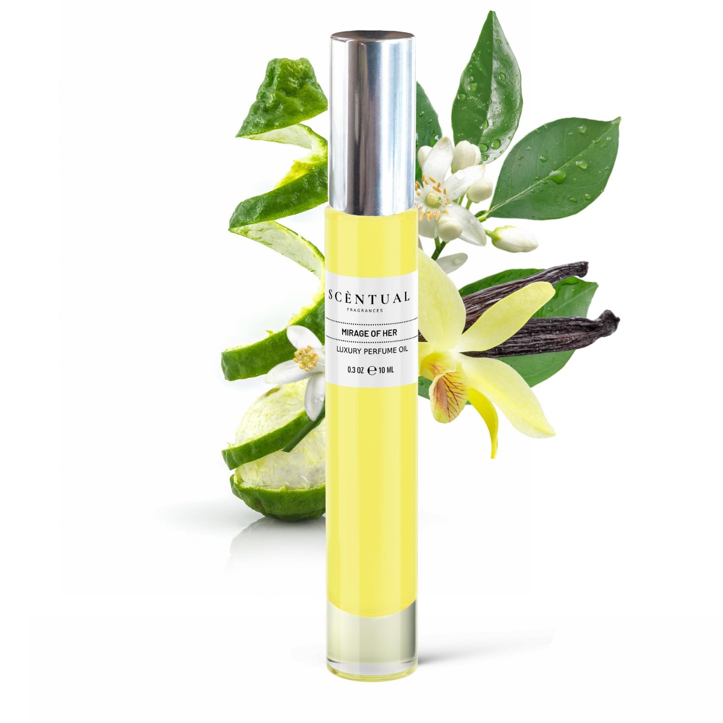 Scentual Fragrances, Luxury Perfume Oil, Ultra-Concentrated Women Roll-On Fragrance Oil, Long Lasting Rollerball Travel Mini Perfume, Vegan, Alcohol & Cruelty Free 10ml (Mirage of Her)