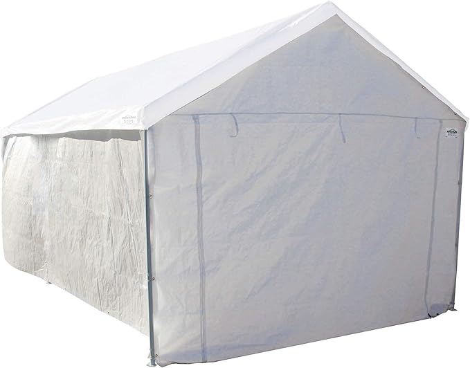 Caravan Canopy Tent Sidewalls for Domain Carport with Straps, Ideal for Garage Storage, Inflatable Garage Covering, White...