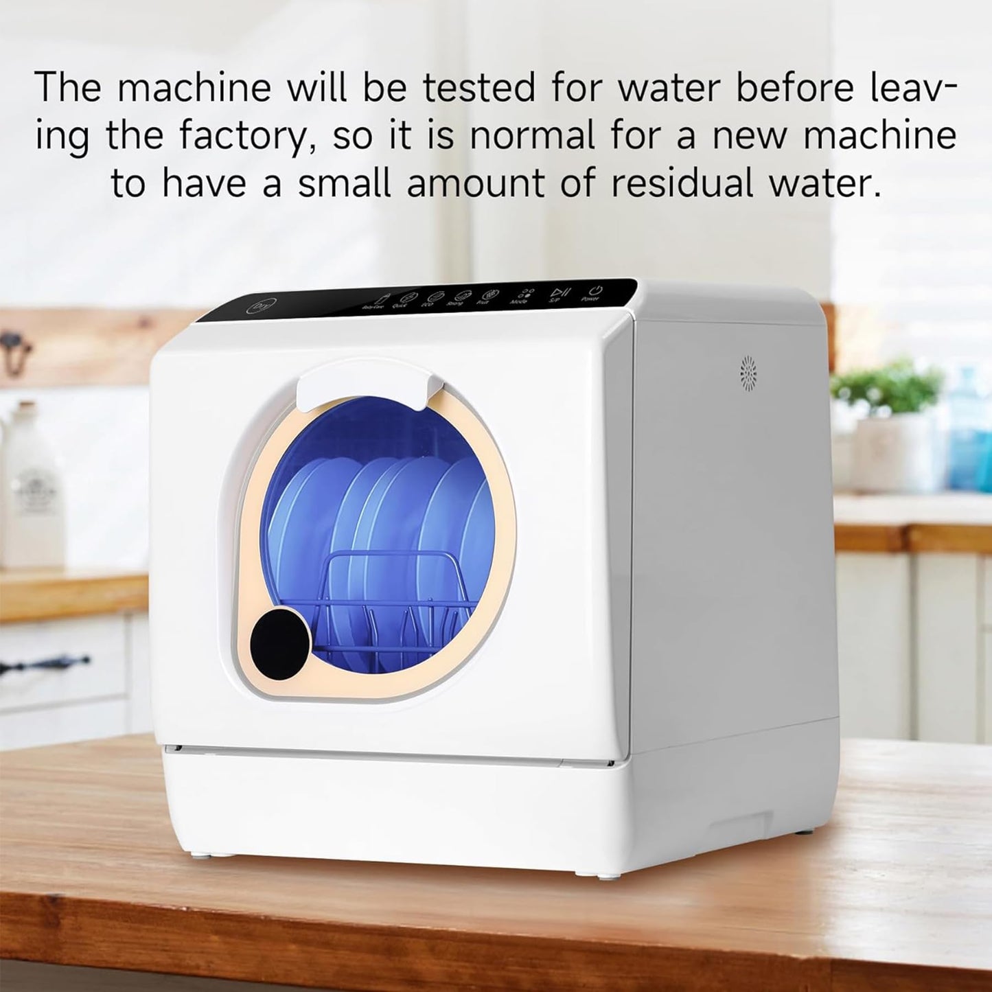 Countertop Dishwasher with built-in water tank, countertop mini portable dishwasher for apartments and RVs, Compact Dishwasher that can wash baby bottles. Dishwasher with drying function.