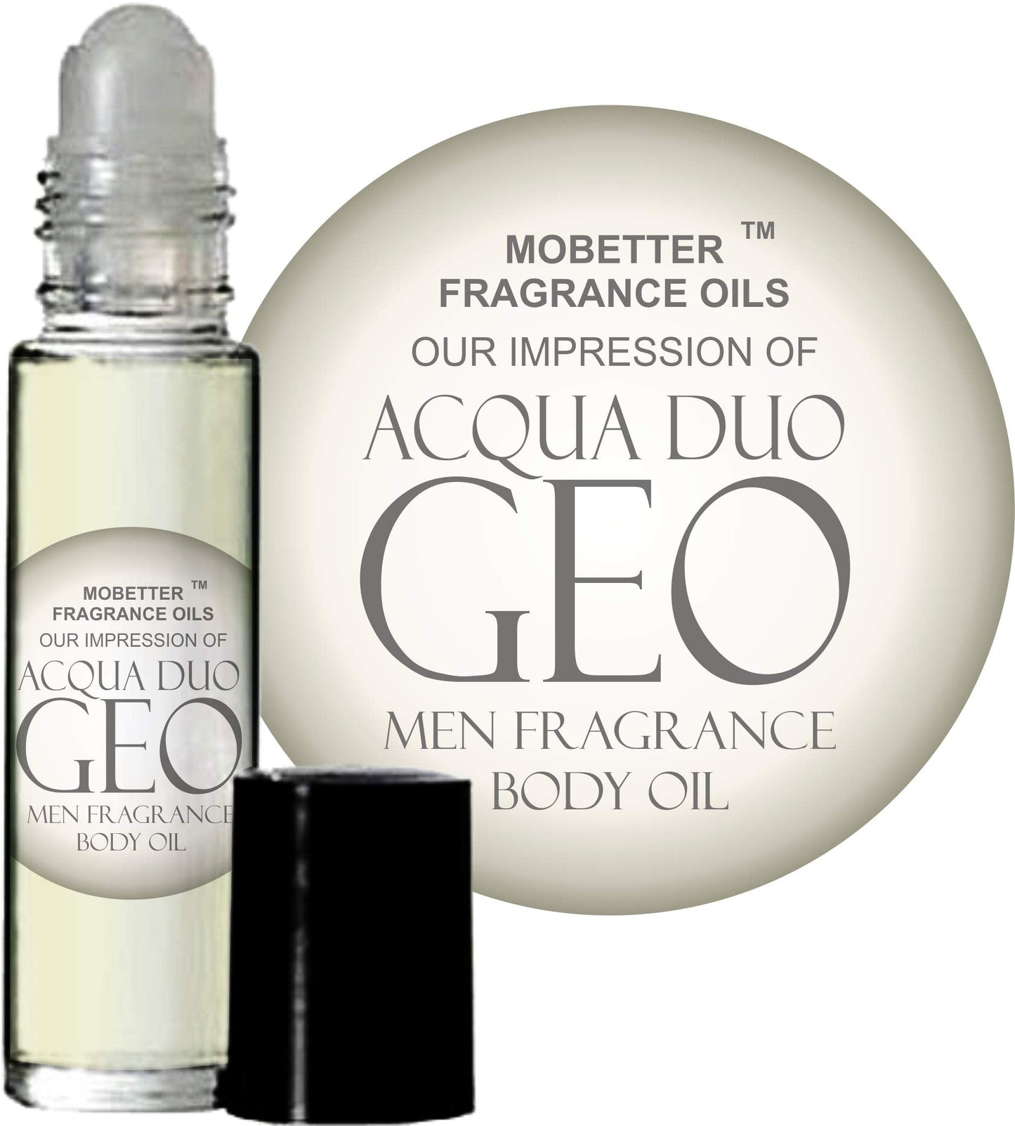 MOBETTER FRAGRANCE OILS Aqua Duo Geo Cologne Body Oil for Men (10ml Roll On)
