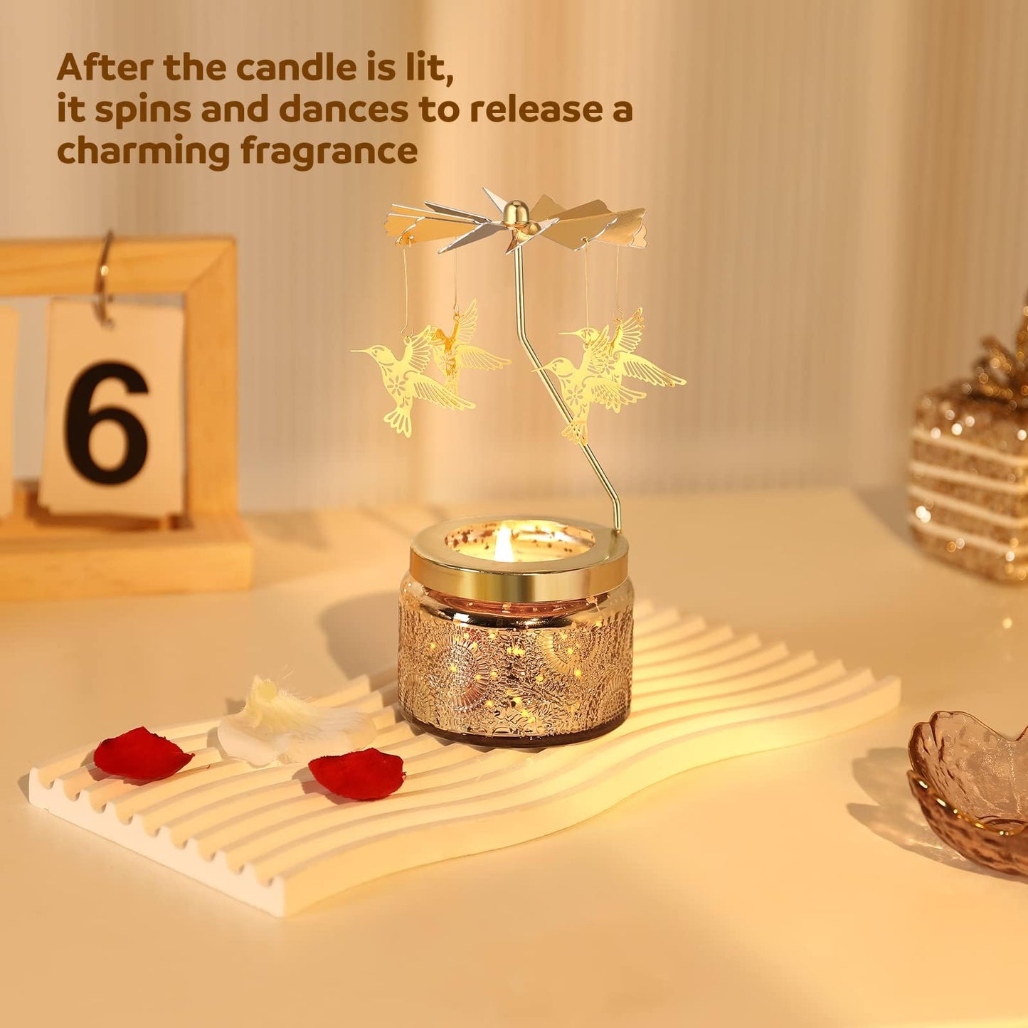 Hummingbird Gifts for Women, Unique Birthday Gift for Women, Rotating Scented Candles for Mom, Funny Birthday Gift for Grandma Wife Daughter, Gifts for Woman Who Have Everything