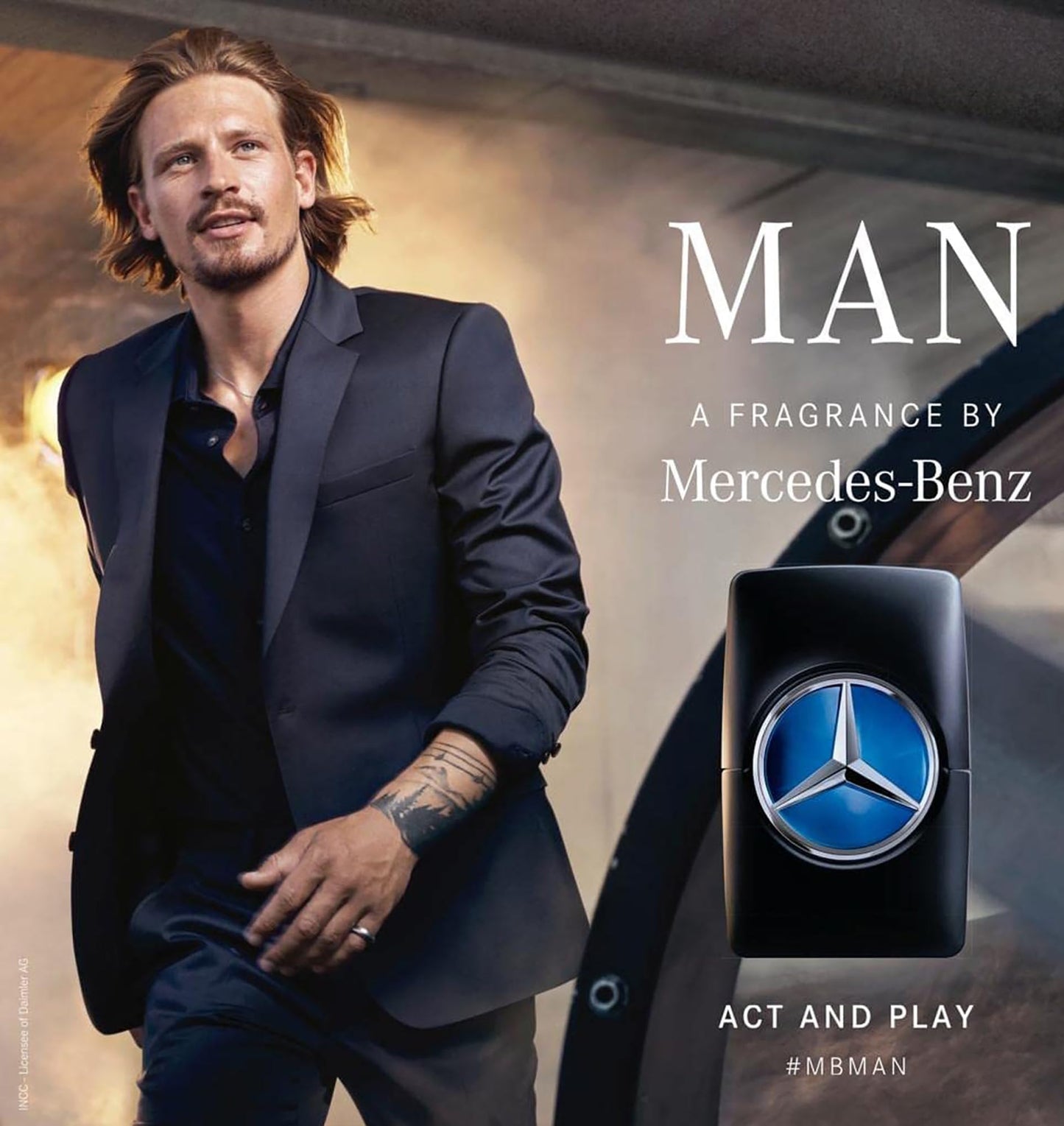 Mercedes Benz Man - Eau de Toilette for Men - Aromatic, Woody Fruity Mens Fragrance with Cedar and Oakmoss Notes - Long Lasting Mens Cologne - 1 oz