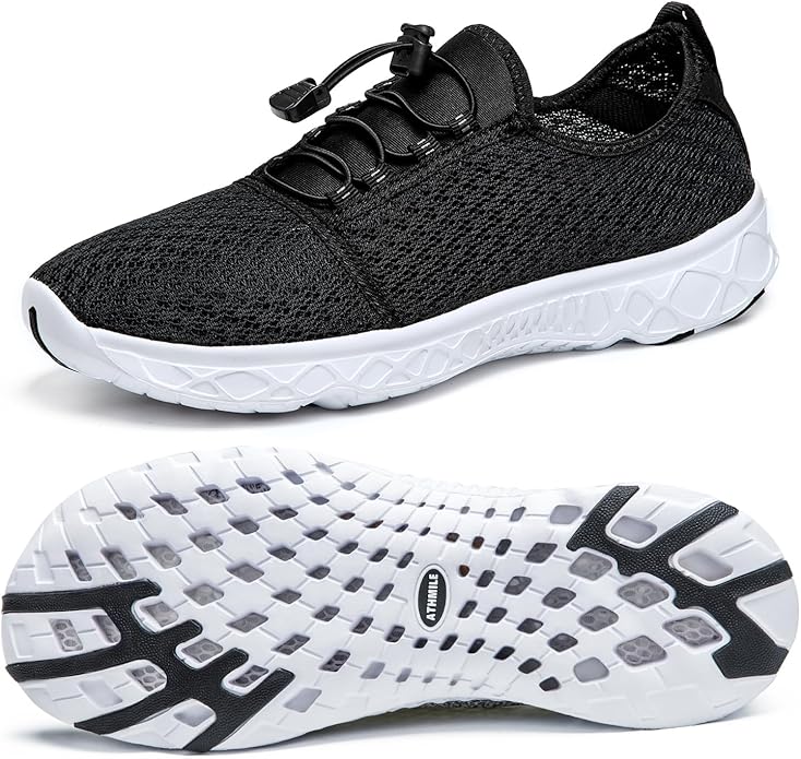ATHMILE Water Shoes for Men Women Barefoot Hiking Swim River Shoes Adult Lake Pool Aqua Socks Beach Quick Dry for Hiking S...