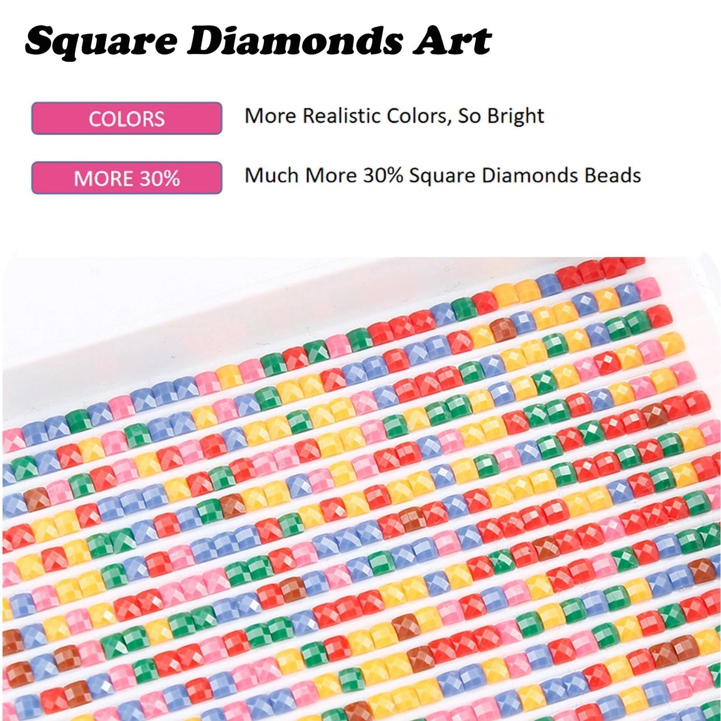 YALKIN Square 5D Diamond Painting Kits for Adults, Large Diamond Art Kits Full Drill Diamond Painting Kit for Adult Beginners, DIY Crystal Picture Art for Home Wall Decor 40 x 70cm/15.7 x 27.6in