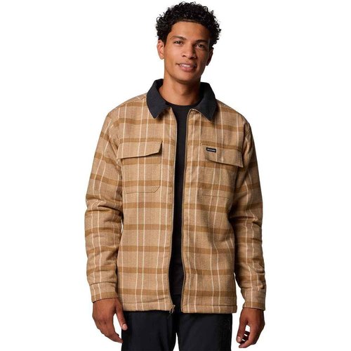 Columbia Men's Pitchstone Heavyweight Shirt Jacket, Delta/Black, Medium
