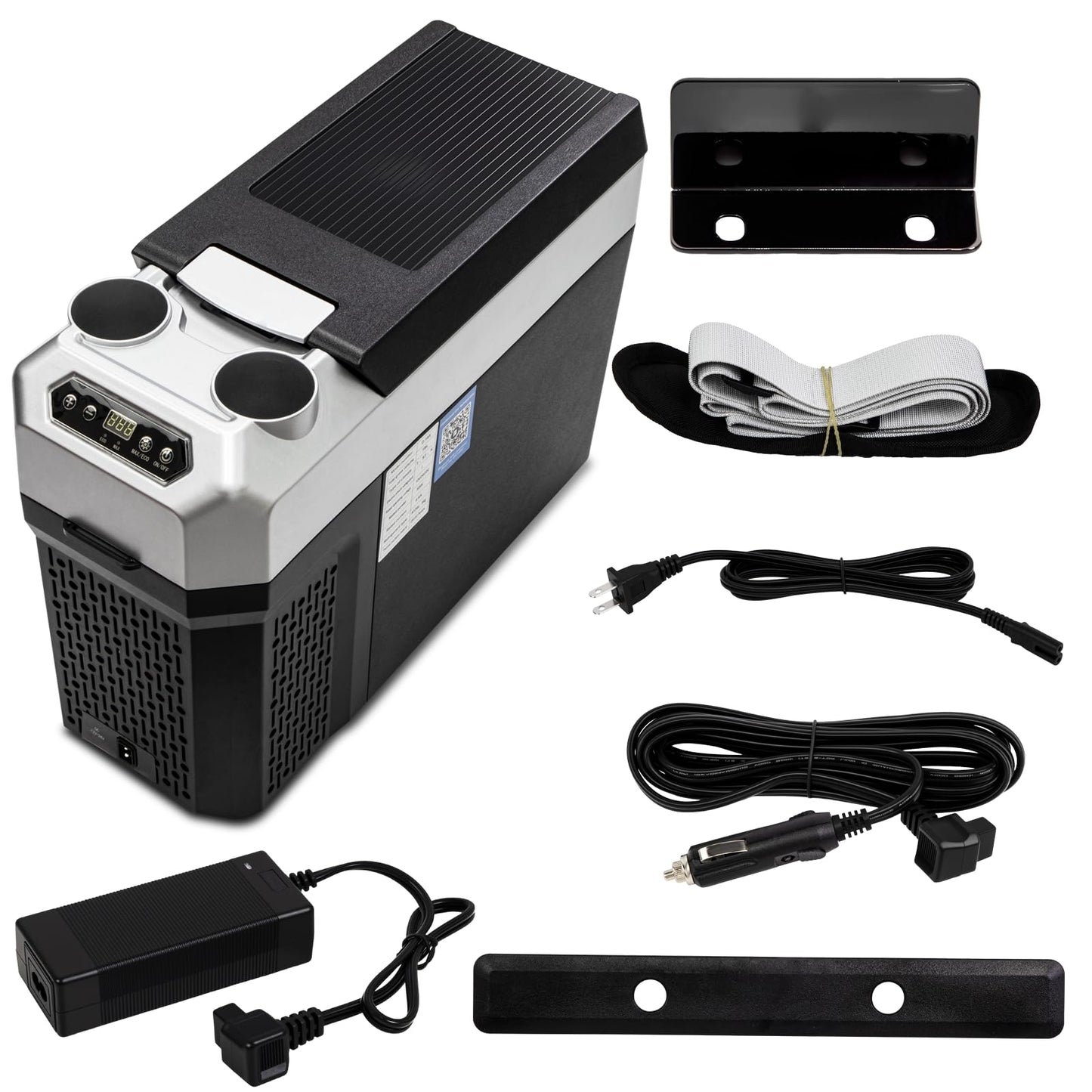 12 Volt Refrigerator with APP Control,Car Refrigerator 19QT Portable Freezer Compressor Cooler(-4°F ~ 68°F”),Car Refrigerator with Cup Holders Fridge12/24V DC&110V AC for MPV,RV,Travel,SUV,Van Camping