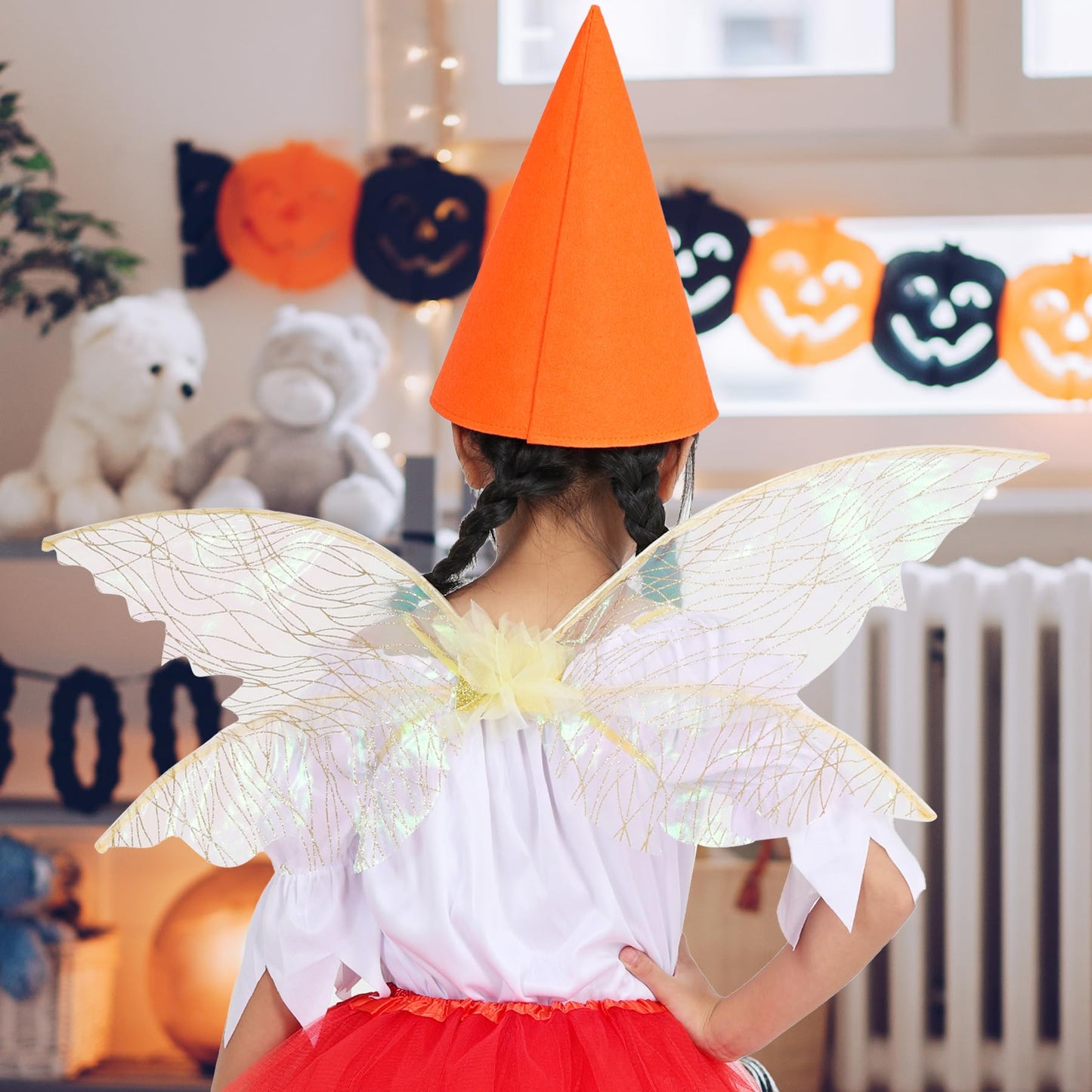 Bantoye 7 Packs Halloween Gnome Hats Felt Dwarf Hats for Unisex Adults Halloween Christmas Party Costume Supplies, Multicolor 1