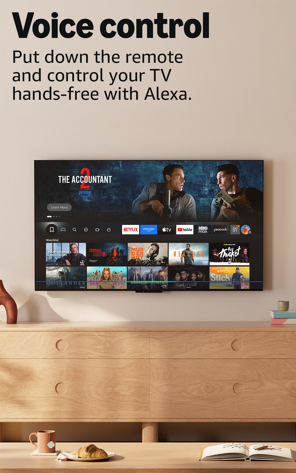Amazon Ember 75" QLED Series with Fire TV (newest model), 4K Ultra HD smart TV, HDR10+, Dolby Vision, Dolby Audio, quad-core processor, find shows faster with Alexa+