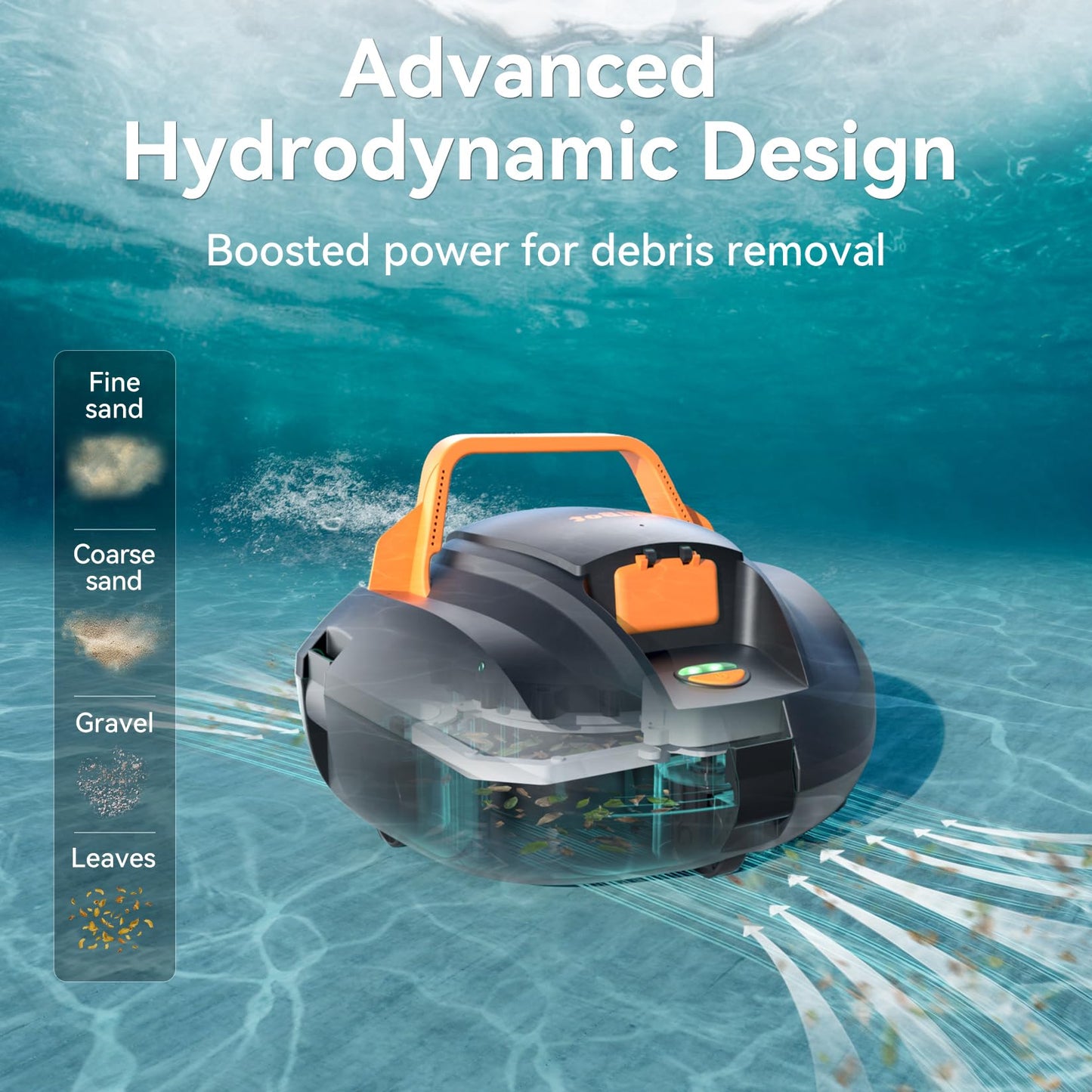 CliBot S1 Cordless Pool Vacuum, Automatic Pool Cleaner Robot with 120 Min Runtime, Powerful Dual-Motor, Auto Park, 2 Cleaning Paths, for Above Ground Pools and Flat In-Ground Pools up to 850 Sq.Ft
