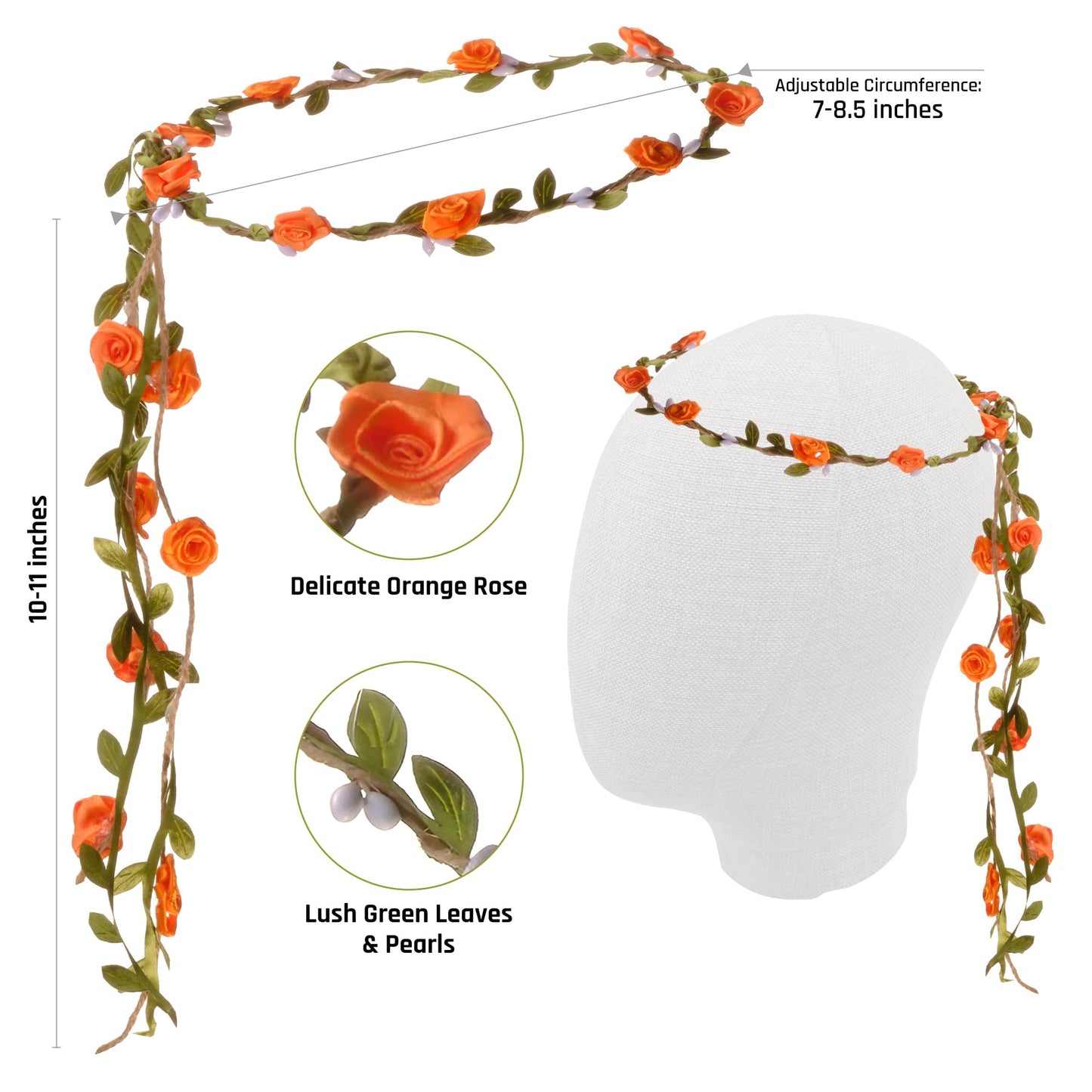 Funcredible Orange Fairy Wings, Fairy Crown and Glitter - Fairy Costume Accessories - Butterfly Costume for Women and Girls - Halloween Costumes for Women