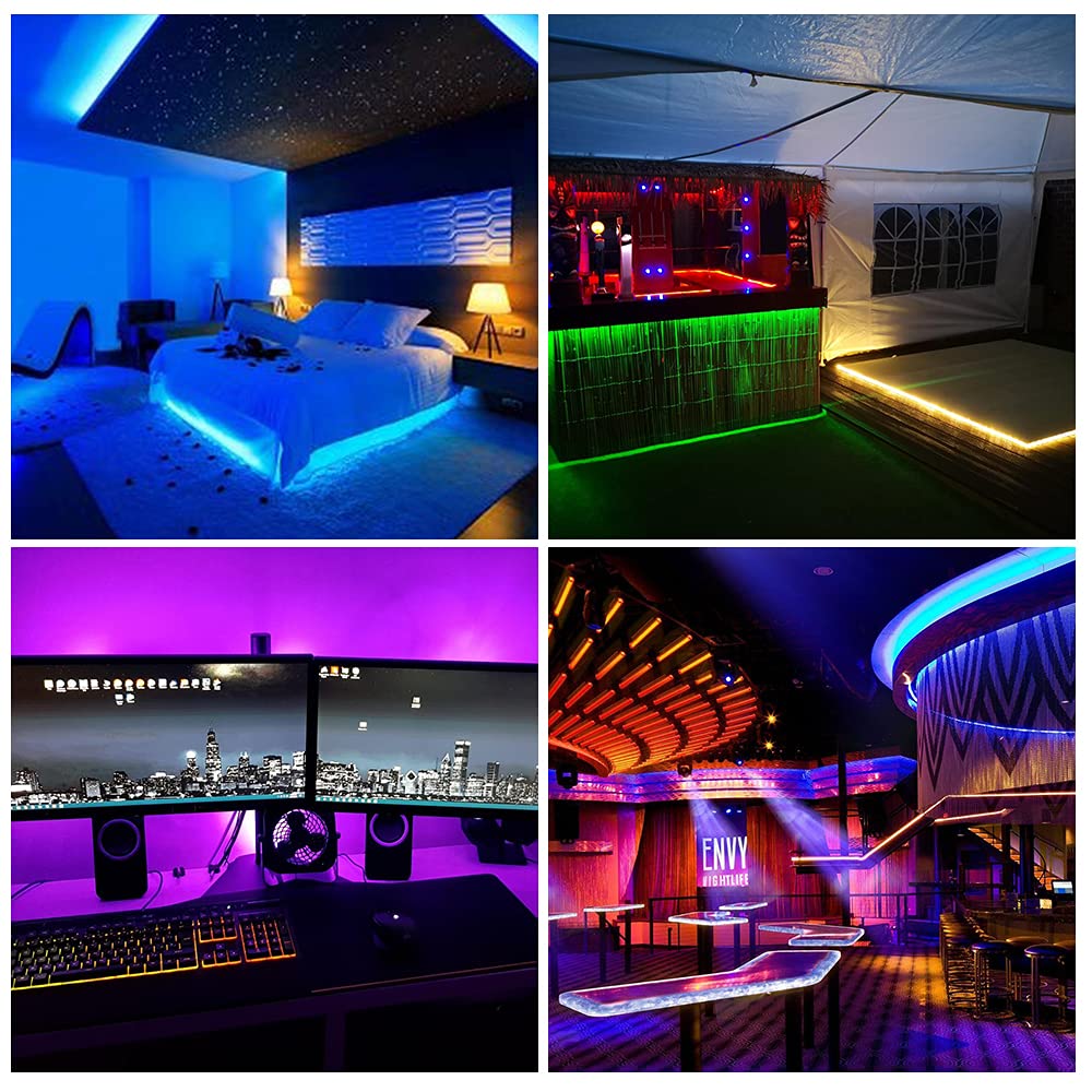 BTF-LIGHTING WS2812B RGB ECO LED Strip, Chasing Effects 5050SMD Individually Addressable 16.4FT 60Pixels/m 300Pixels Flexible Dream Color IP65 for Bedroom DIY Projects DC5V(No Adapter or Controller)