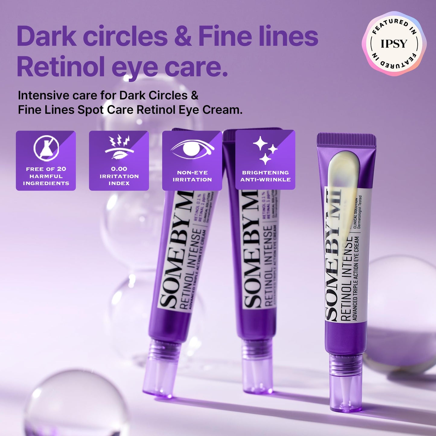 SOME BY MI Retinol Intense Advanced Triple Action Eye Cream - 1.01Oz, 30ml - Korean Retinol Under Eye Cream Anti Aging for Fine
