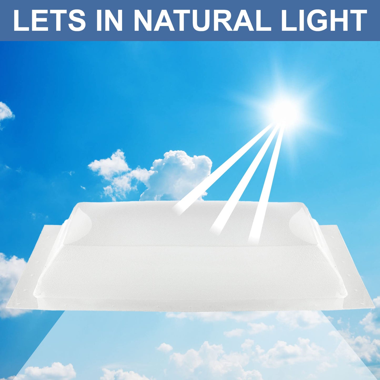 RecPro RV Skylight Outer Dome | 14" x 22" Universal Outer Skylight (Smoke)
