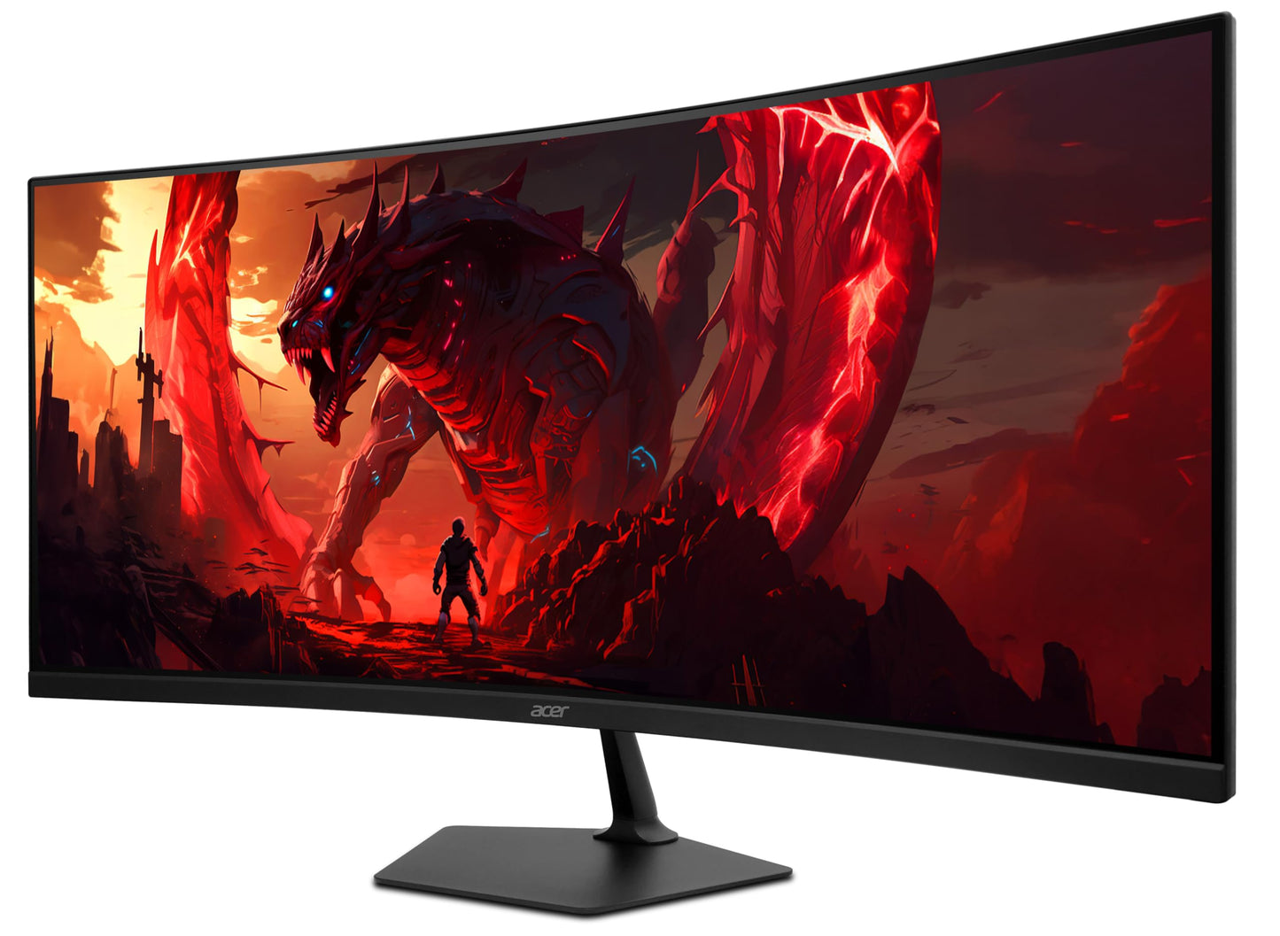 acer Nitro 34” 1500R 21:9 Curved Zero-Frame QHD 3440 x 1440 IPS Gaming Monitor | AMD FreeSync Premium | Up to 120Hz Refresh | 1ms VRB | 1 x Display Port 1.4 & 2 x HDMI 2.1 Ports | EDA340CUR J0biip