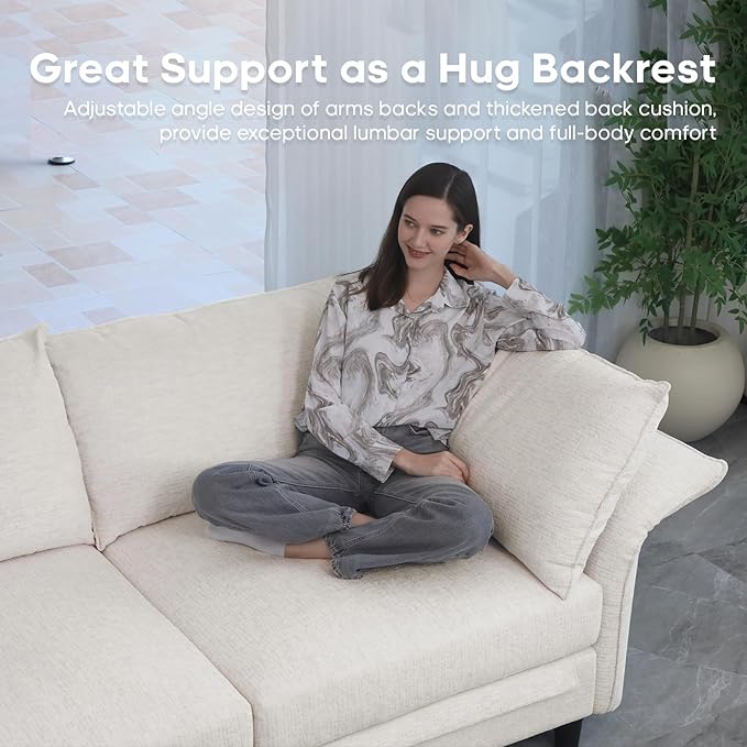 Dreamdashio 226" Oversized Modular Sectional Sofa with Deep & Storage Seat, Large U Shaped Sectional Couch for Living Room with Versatile Armrest, High Backrest, 14 Seater, Beige Chenille