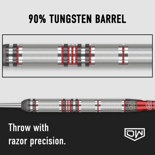 DW Piranha Razor 90% Tungsten Steel Tip Darts 22G, Precision Balanced, Accurate and Durable - Perfect for Professional and Recreational Players