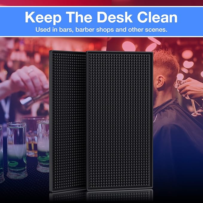 Noverlife Barber Work Station - Flexible PVC Heavy Duty Antiskid Rubber Mat for Salon, Heat-Resistant Pad for Hair Tools