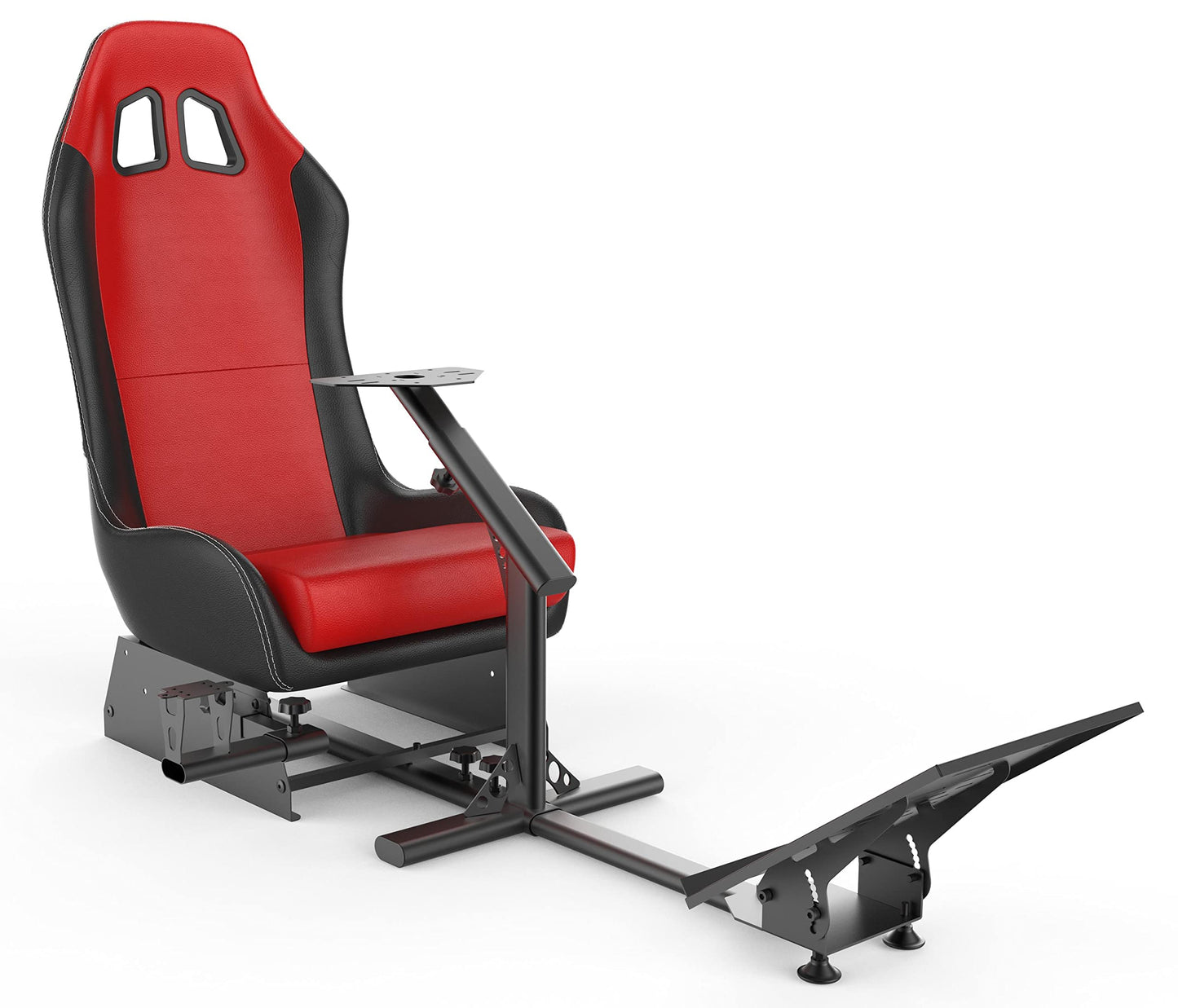 cirearoa Sim Racing Cockpit with Seat | Compatible with G29 G920 G923 T248X T248 T300RS TX F458 T500RS| Easy to Install Racing Wheel Stand for PS5, Xbox, PC Gaming (Black/Red)