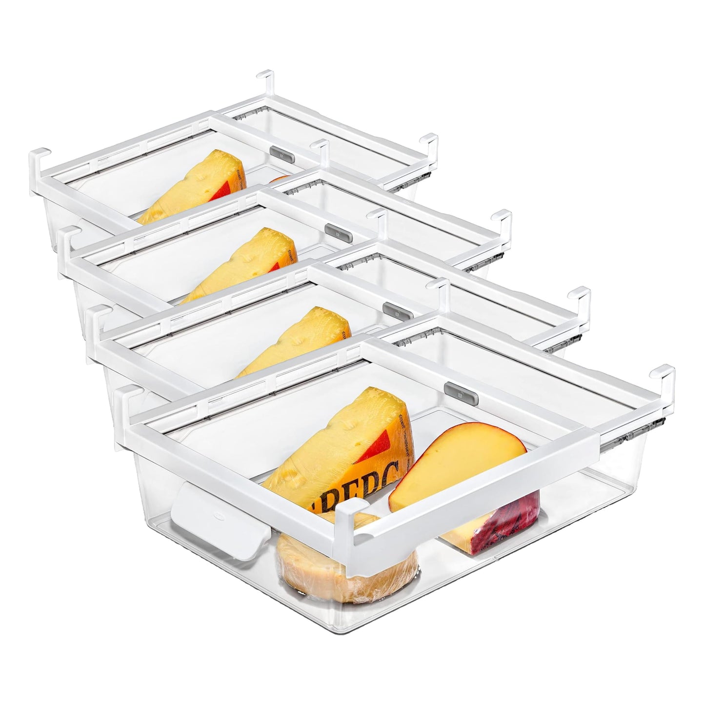OXO Good Grips Fridge Undershelf Drawer 14 in - for Deli Meat, Cheese, Produce and More (Pack of 4)