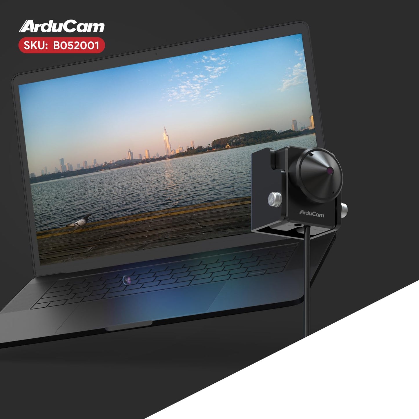 Arducam 2MP Webcam, Low Light USB Camera with Holder, USB Webcam for PC, Laptop, Smartphone, Supports Windows XP/7/8/10, Linux, Mac OS